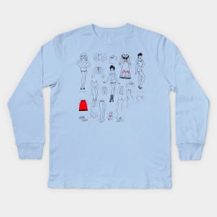 Paper dolls Kids Long Sleeve T-Shirt